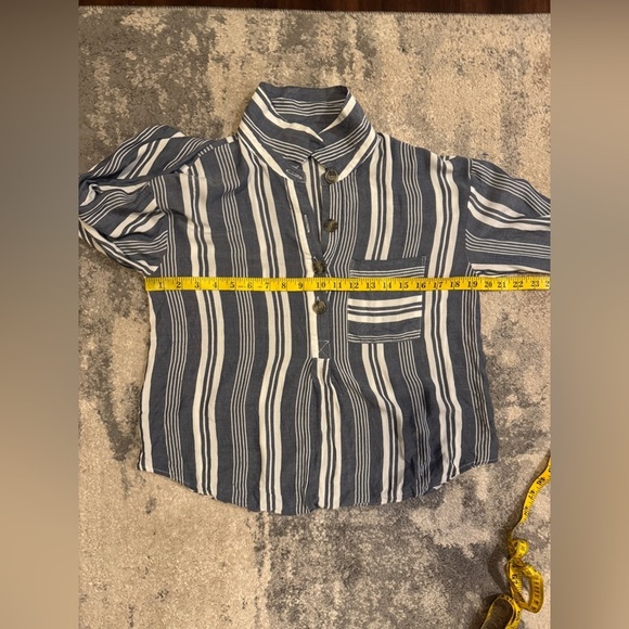 A.N.A Blue Striped Button-Up Shirt - Picture 5 of 6